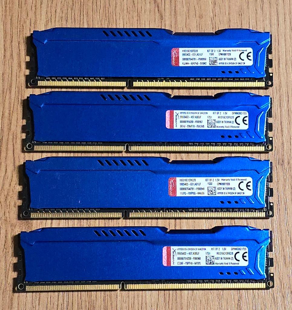 16Gb ddr3 Kingston Fury hyper x 1600mhz, Computers en Software, RAM geheugen, DDR3, Ophalen of Verzenden, Zo goed als nieuw, Desktop