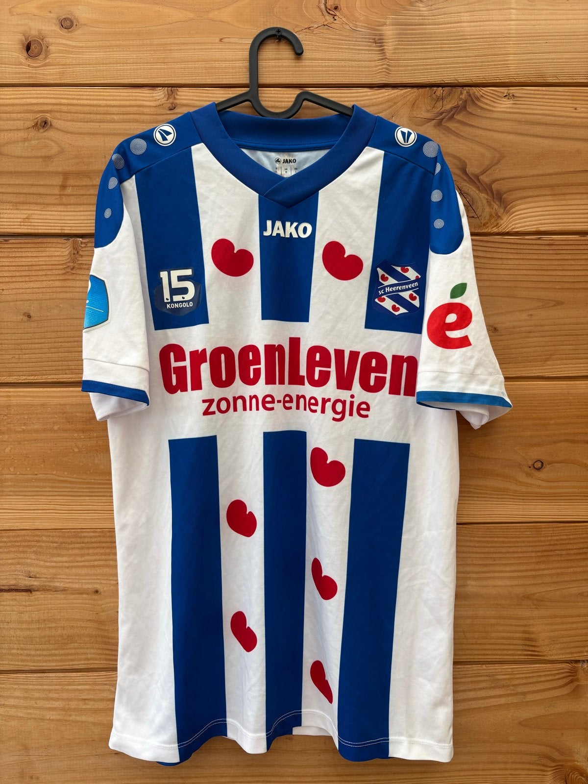 SC Heerenveen Matchworn Shirt Kongolo #15, Ophalen of Verzenden, Gebruikt, Shirt