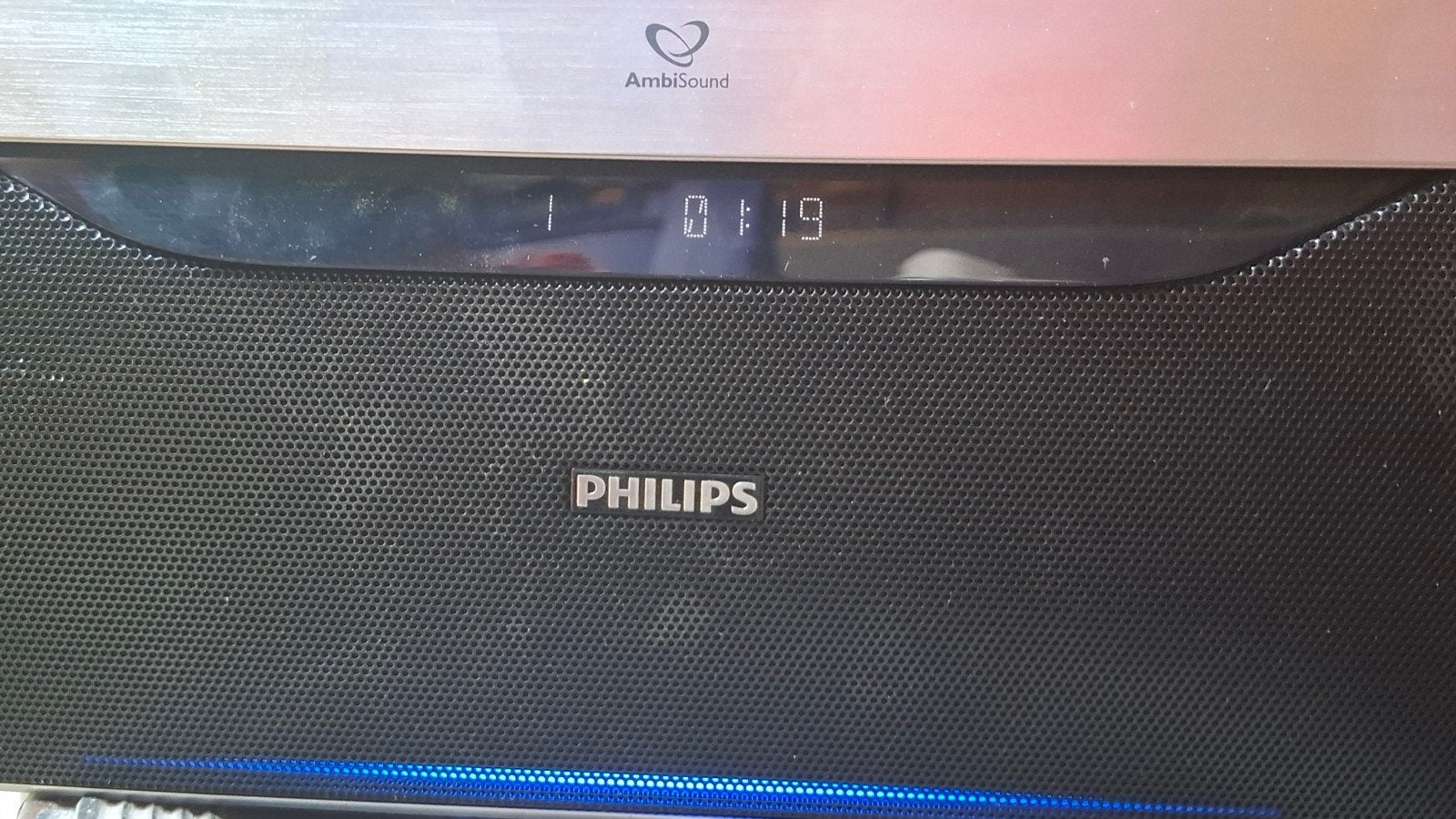 Philips Soundbar met AmbiSound en CD/DVD-speler, Ophalen, Gebruikt