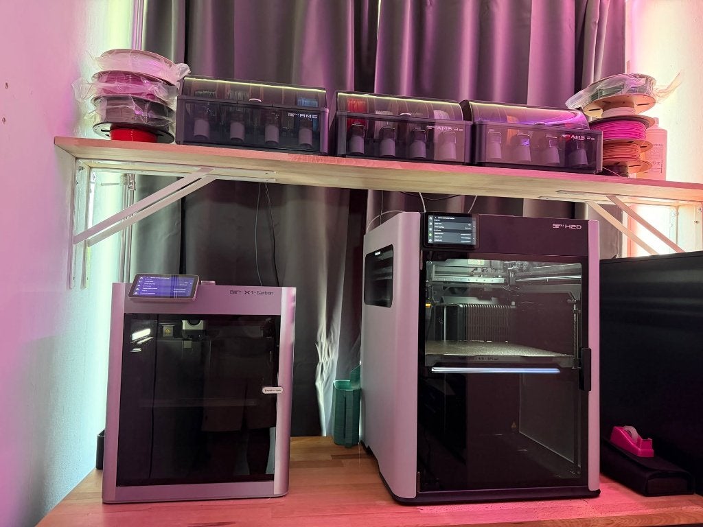 Bambulab H2D + 2 AMS Pro + filament + garantie + accessoires, Ophalen, Gebruikt, Ingebouwde Wi-Fi, Bambulab