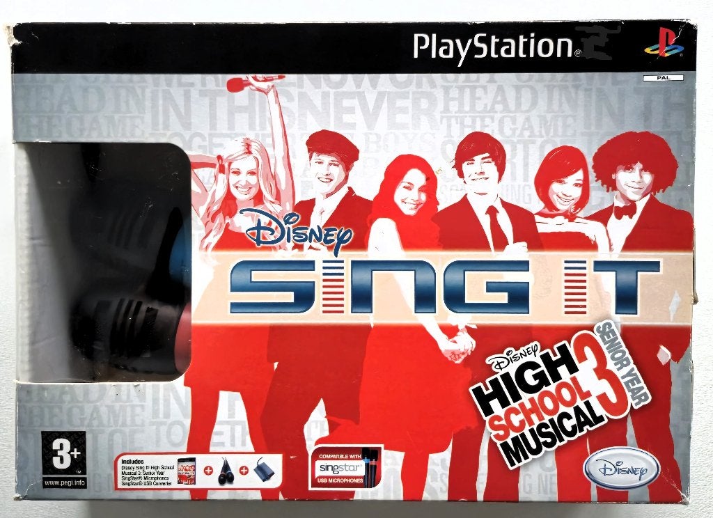 High School Musical 3 PS3 Set Compleet met Microfoons & Doos, Muziek, 2 spelers, Ophalen of Verzenden, Zo goed als nieuw