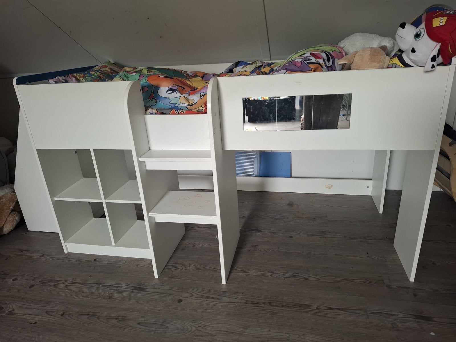 Kinderbed met opbergruimte, Ophalen, Gebruikt, 90 cm, Eenpersoons