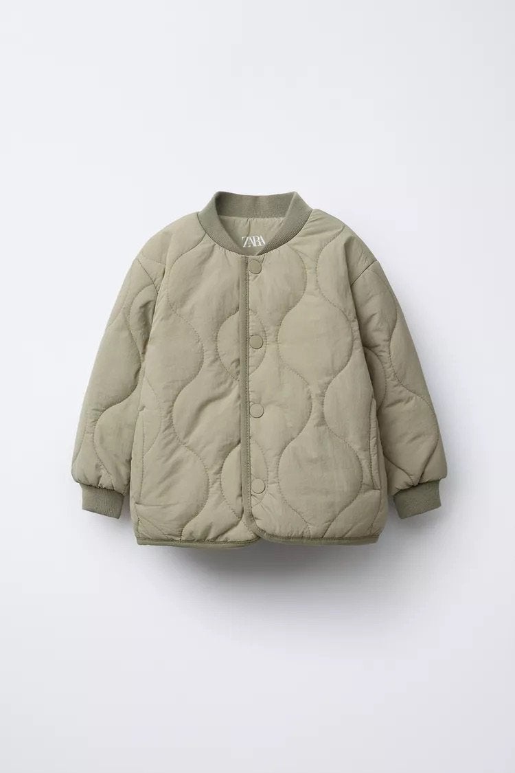 Kind Zara gewatteerd bomberjack jas jacket kaki baby 110 top, Ophalen of Verzenden, Zo goed als nieuw, Zara, Jongen