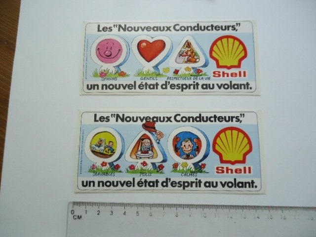 sticker oud SHELL Frankrijk auto truck reizen camper caravan, Verzenden, Zo goed als nieuw, Bedrijf of Vereniging