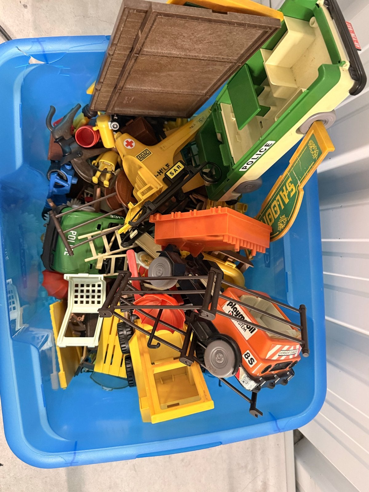 Playmobil Diversen: Heftruck, Politieauto & Saloon, Ophalen of Verzenden, Gebruikt, Losse onderdelen, Voertuig