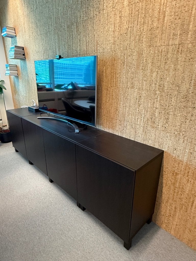 IKEA BESTÅ dressoir zwart – 240 cm breed, Ophalen, Gebruikt, 200 cm of meer, Modern