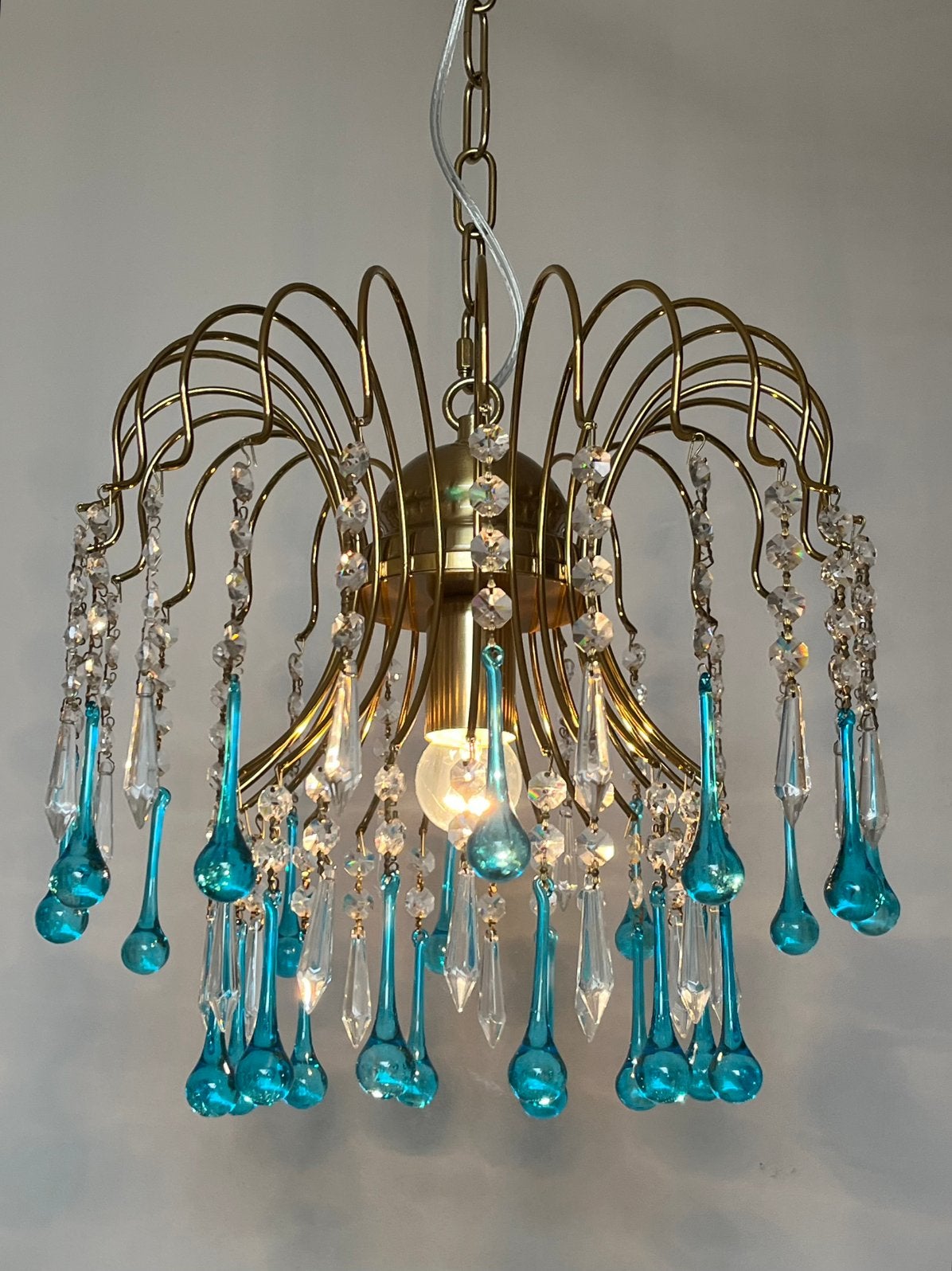 2 beschikbaar murano vintage Teardrop kroonluchter, Huis en Inrichting, Baak, Ophalen of Verzenden, Zo goed als nieuw, Baak