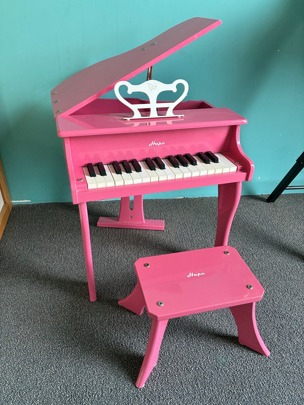 Hape Roze Speelgoed Piano met Krukje, Kinderen en Baby's, Ophalen, Gebruikt, Overige typen