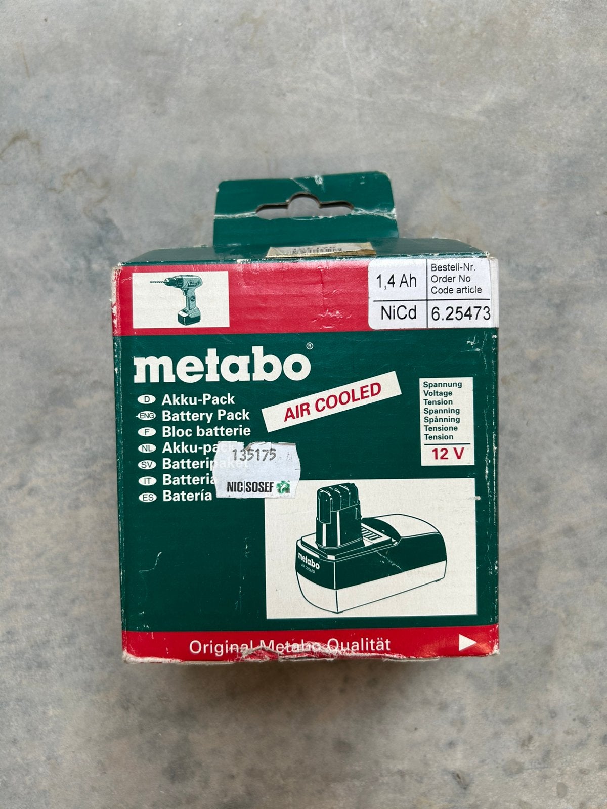 Metabo accu 12V 1,4Ah NIEUW, Ophalen of Verzenden, Nieuw