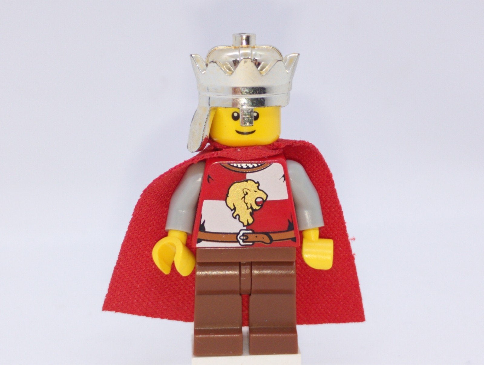 Lego Castle Koning Minifiguur cas482a met kroon en cape, Gebruikt, Lego, Ophalen of Verzenden, Minifiguur