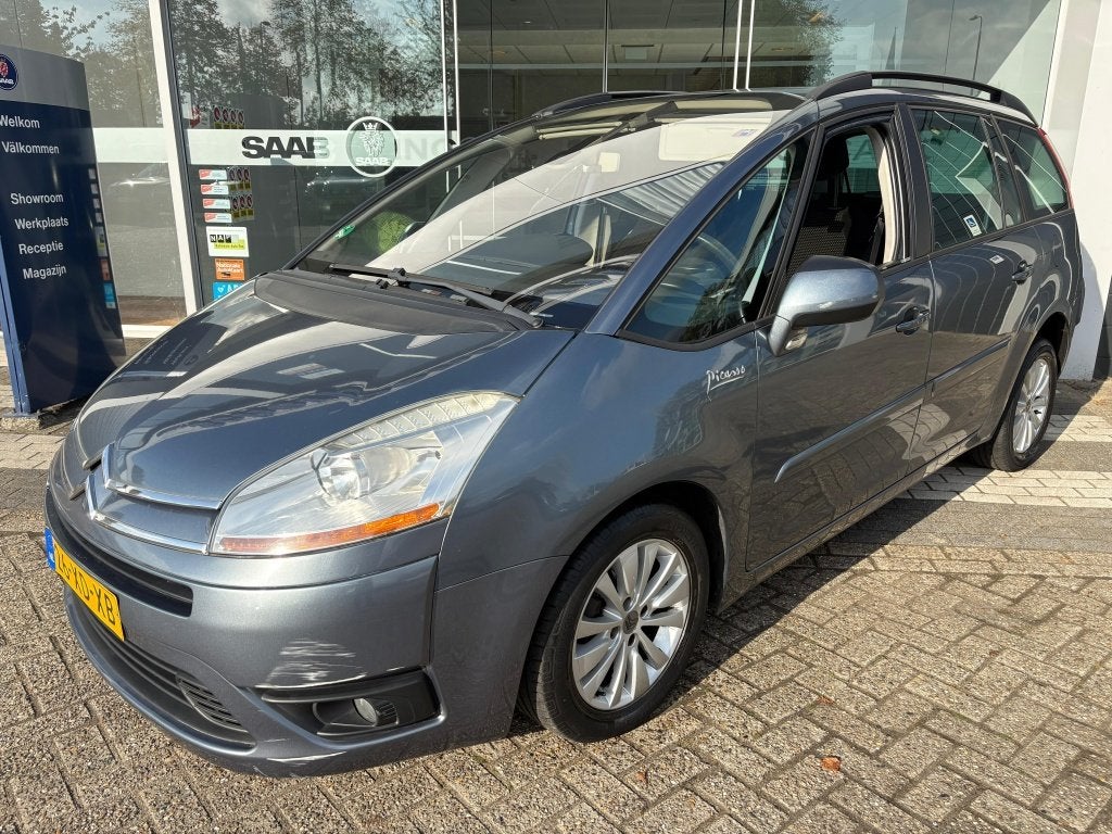 Citroën Grand C4 Picasso 1.8-16V Ambiance 7p. (bj 2007), Auto's, Gebruikt, Zwart, 4 cilinders, 1749 cc