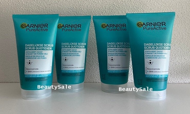 Garnier PureActive gezichtsscrub, Sieraden, Tassen en Uiterlijk, Verzenden, Nieuw, Gehele gezicht, Reiniging