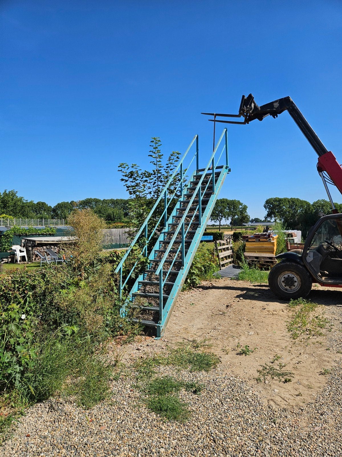 te koop stalen trap, Ophalen, Gebruikt, 2 tot 4 meter