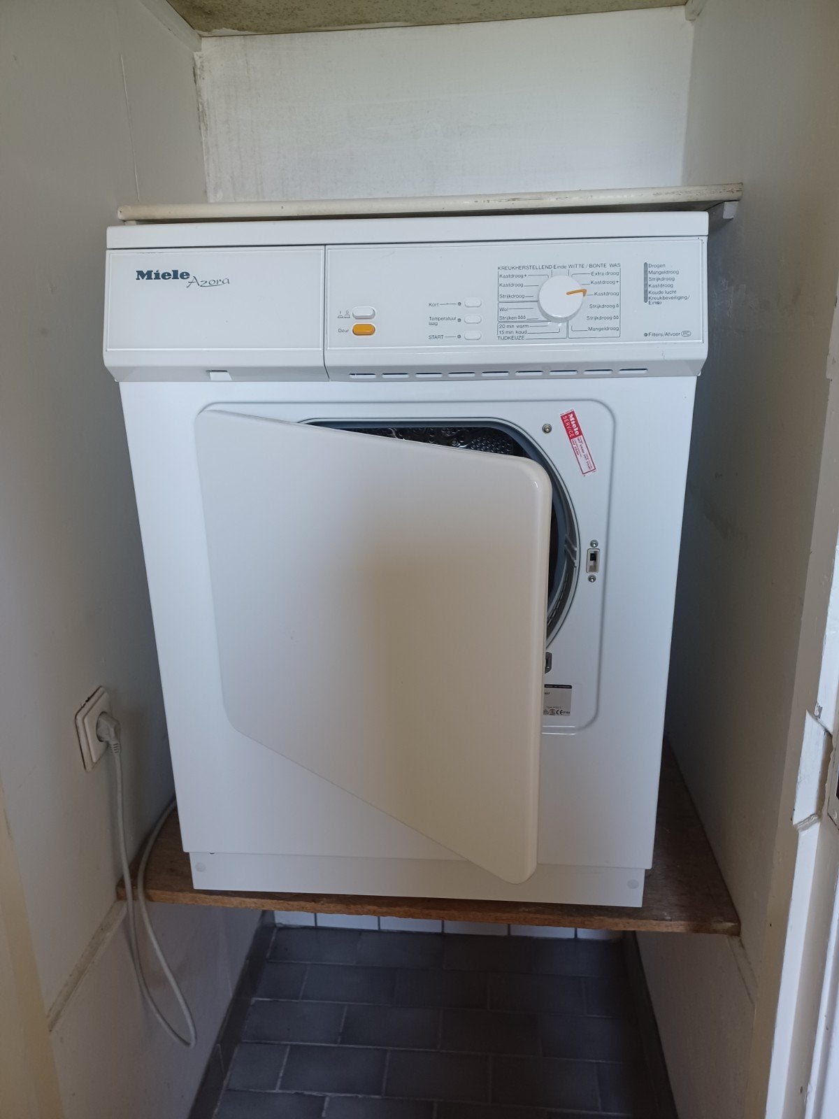 Miele T491 Azora Luchtafvoerdroger - 5kg inhoud, Witgoed en Apparatuur, Wasdrogers, Ophalen, Luchtafvoer, 4 tot 6 kg, Zo goed als nieuw