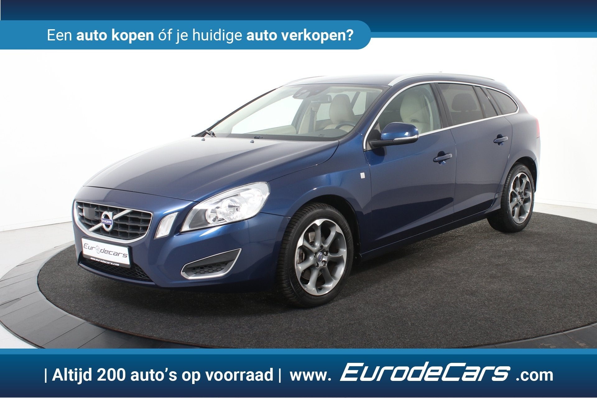Volvo V60 D3 Ocean Race *Leer*Navi*Stoelverwarming*, Auto's, Euro 5, Gebruikt, Beige, 4 cilinders