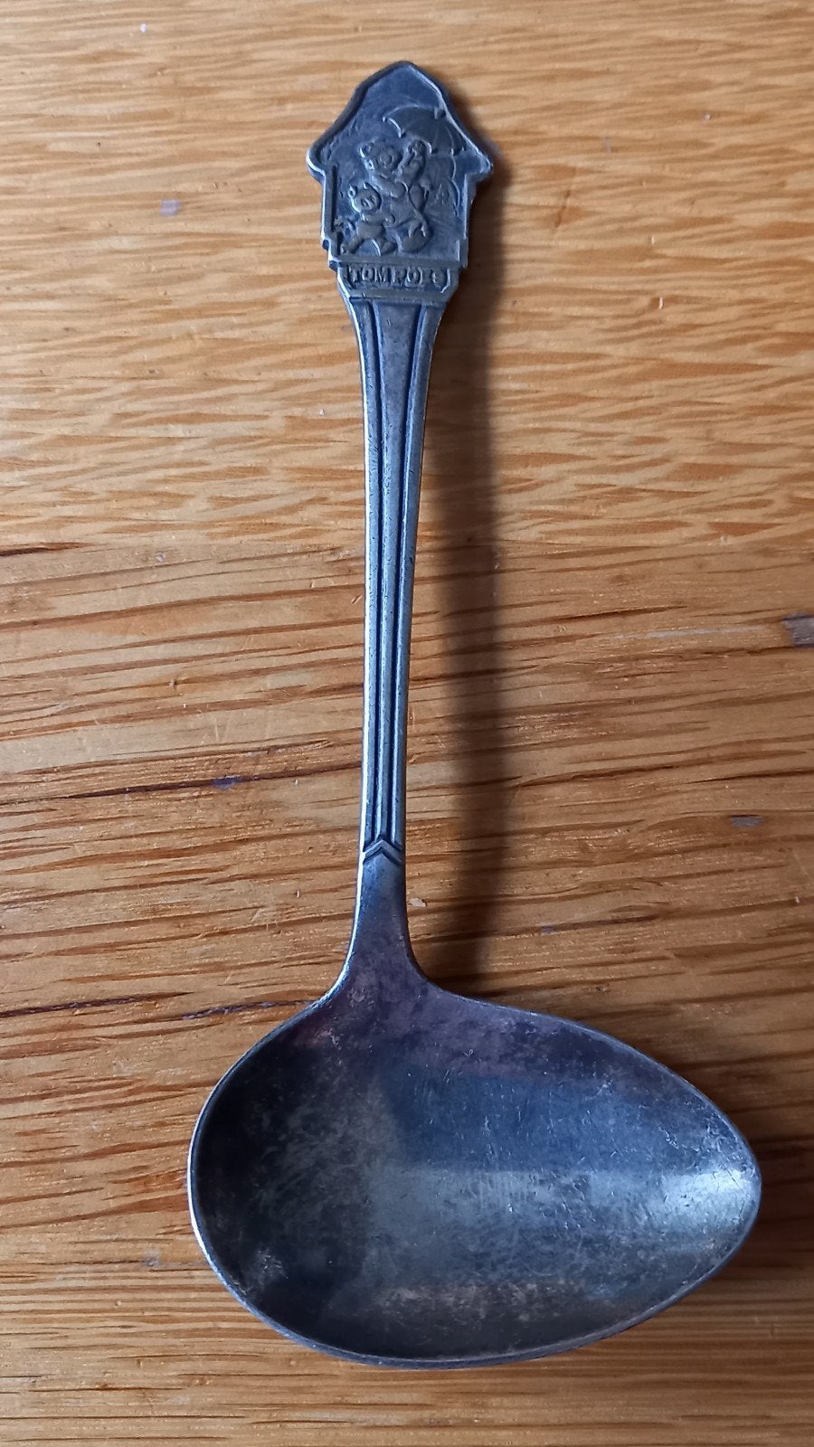 Dwarslepeltje Tom Poes Sola 90 verzilverd, Ophalen of Verzenden, Gebruikt, Zilver