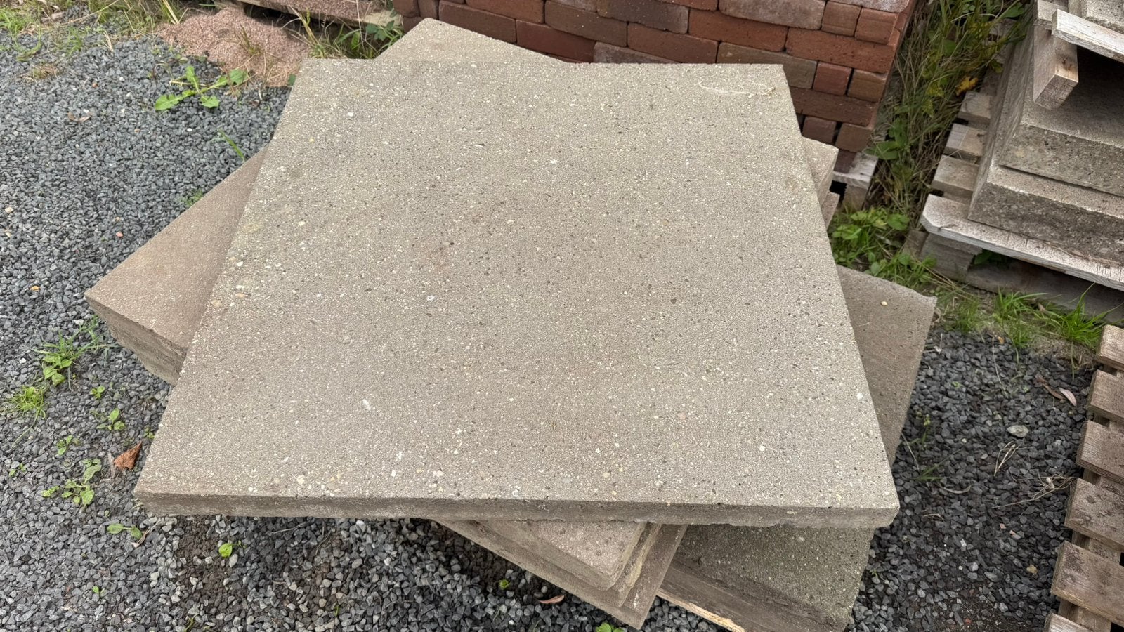 27 st 80x80x5 schellevis tegels, Tuin en Terras, Ophalen, Zo goed als nieuw, Beton, Terrastegels