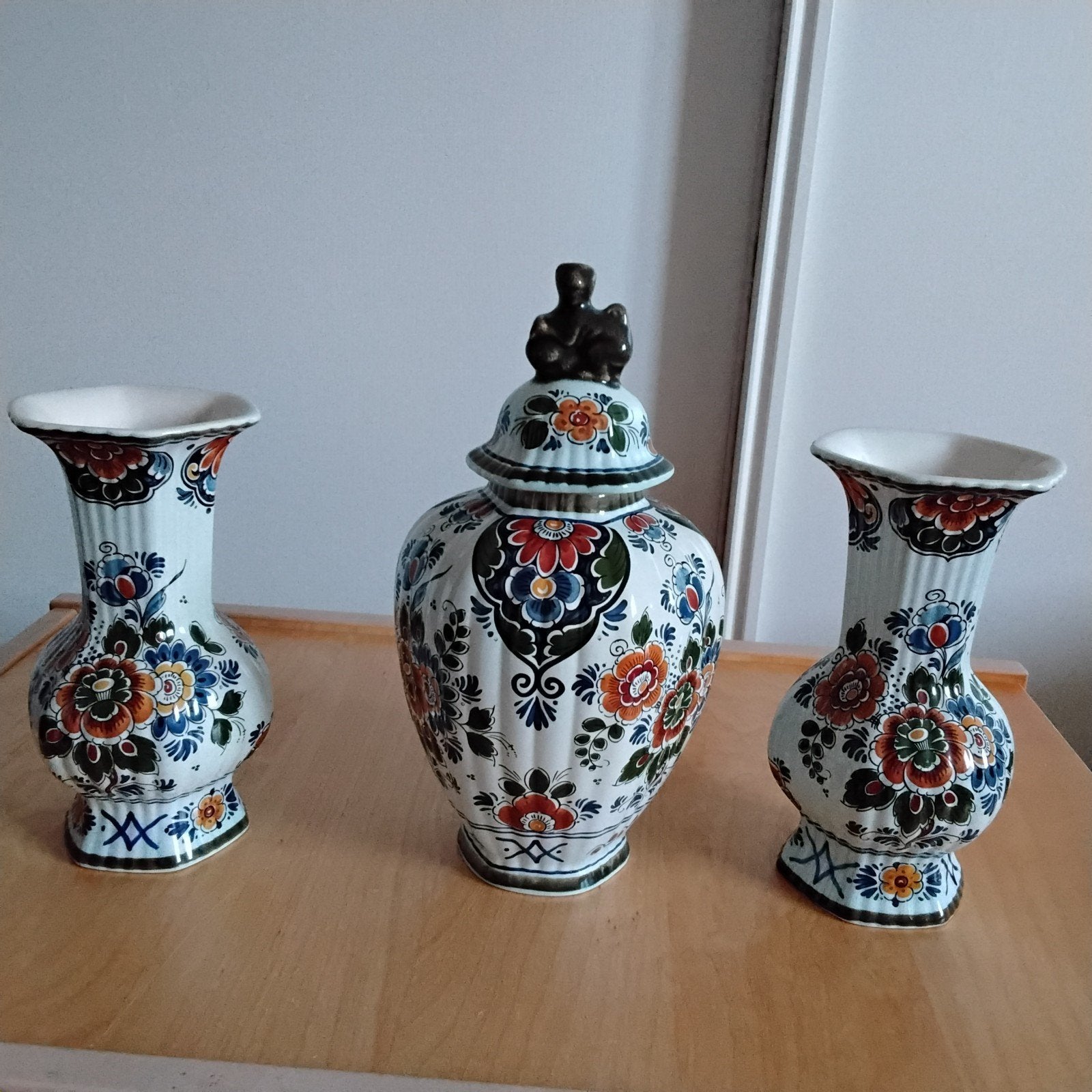 Kaststel 3-delig Delft polychroom Holland, Ophalen of Verzenden