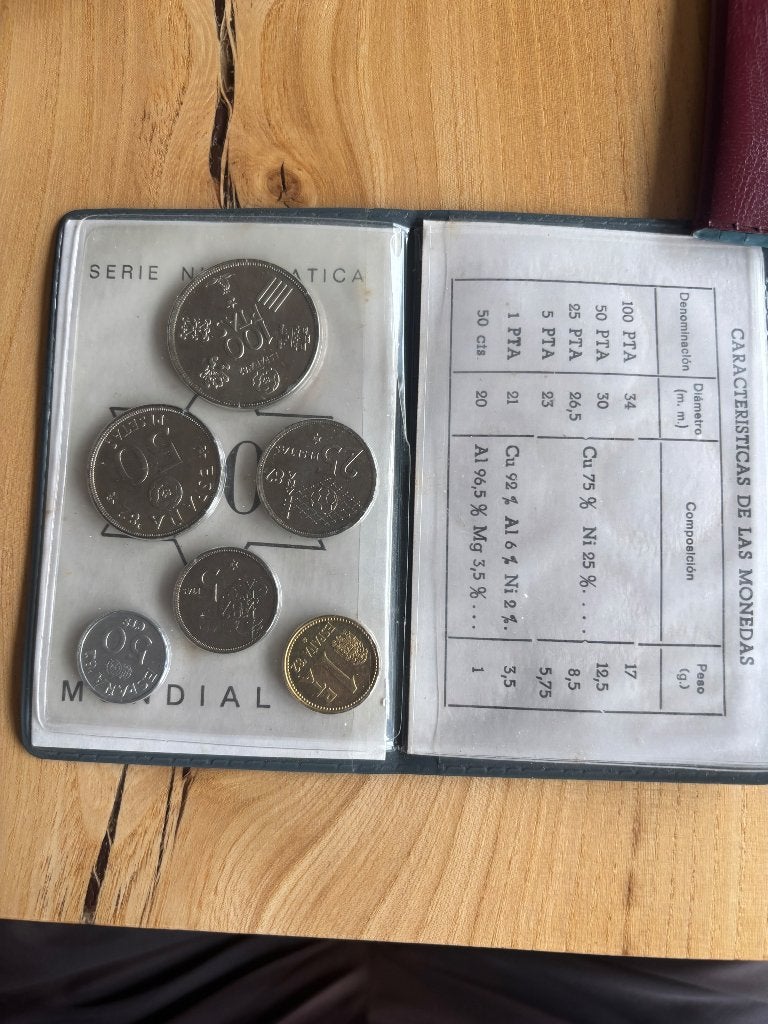 Muntenset 1982 WK voetbal Spanje, Ophalen, Buitenland, Munten