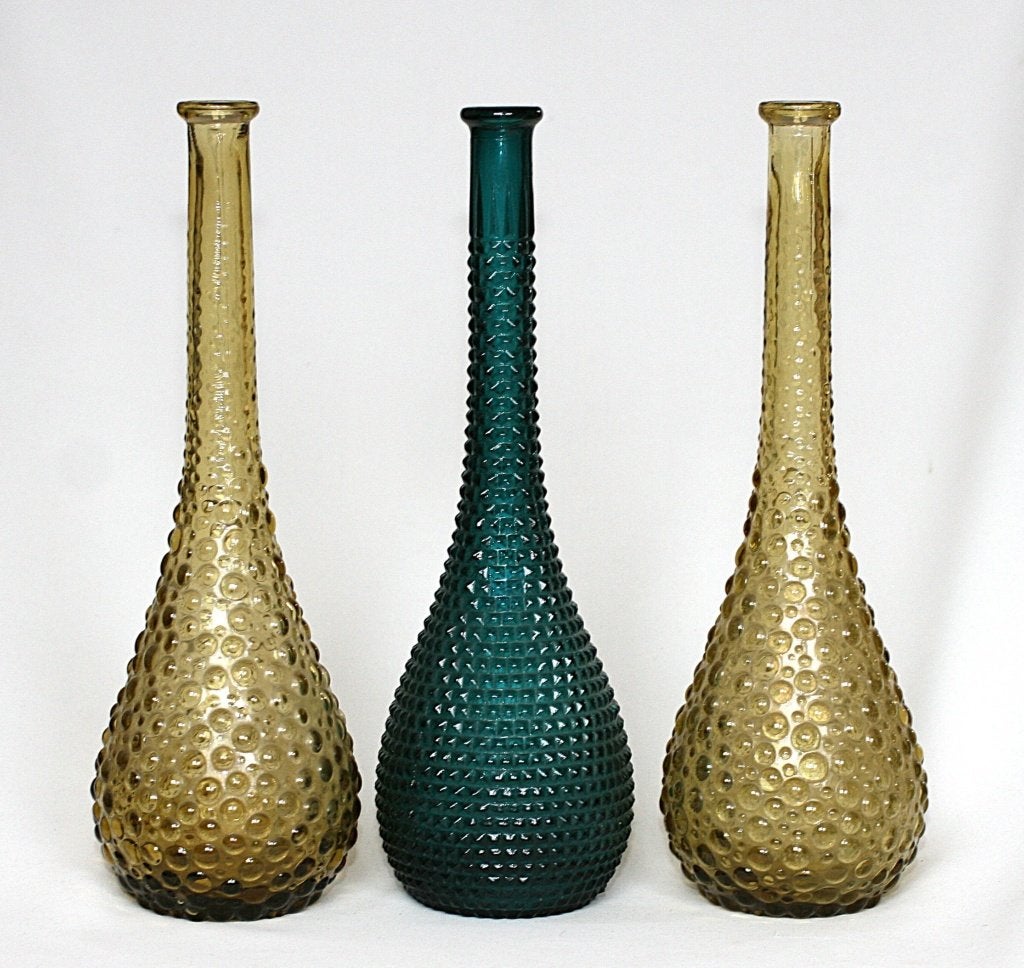 Empoli Hobnail / Diamant Genie Bottels ‘60/‘70, Ophalen of Verzenden, Huis en Inrichting