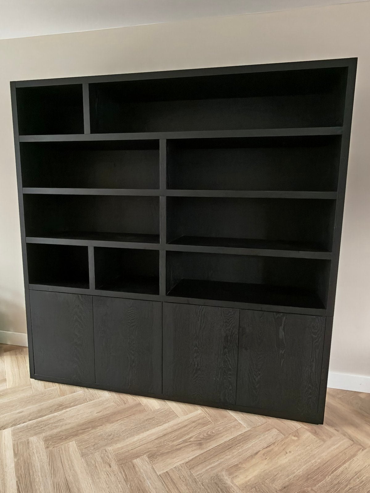 Buffetkast Goossens zwart, Ophalen, 25 tot 50 cm, 200 cm of meer