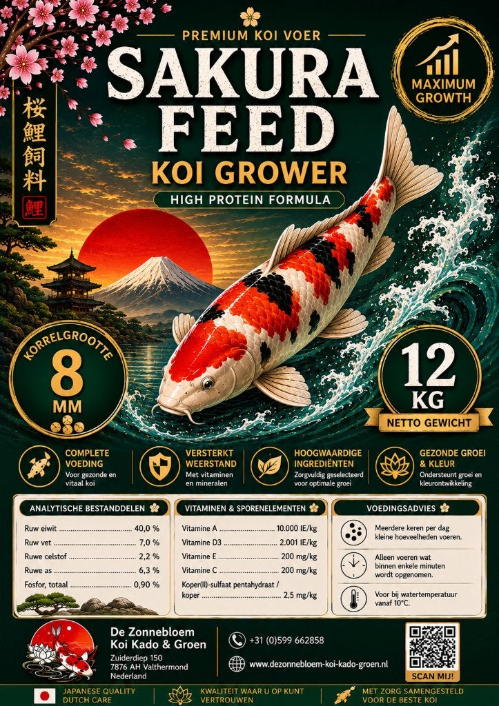 koi grower voer voor de grote koi 8mm 12kg €40,-, Dieren en Toebehoren, Karper of Koi