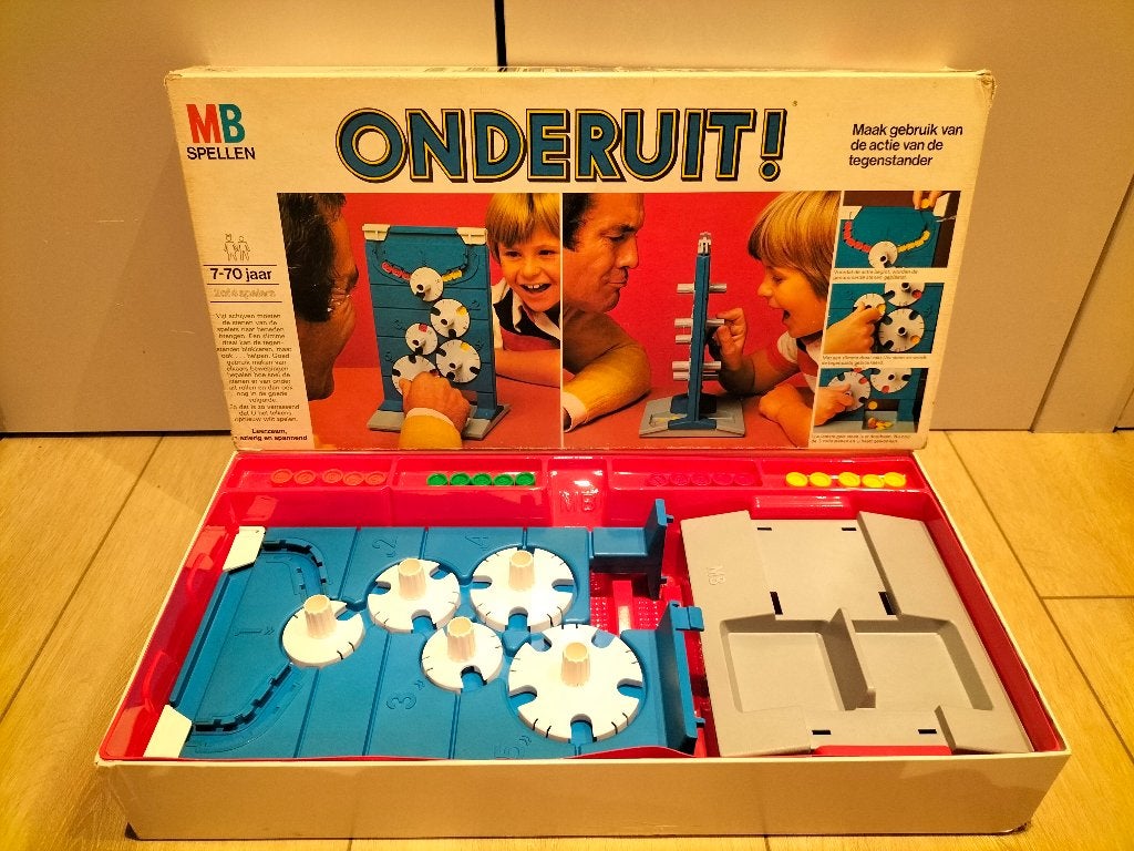 Onderuit! - spel van MB Spellen - originele versie, Een of twee spelers, Ophalen of Verzenden, Gebruikt, MB Spellen