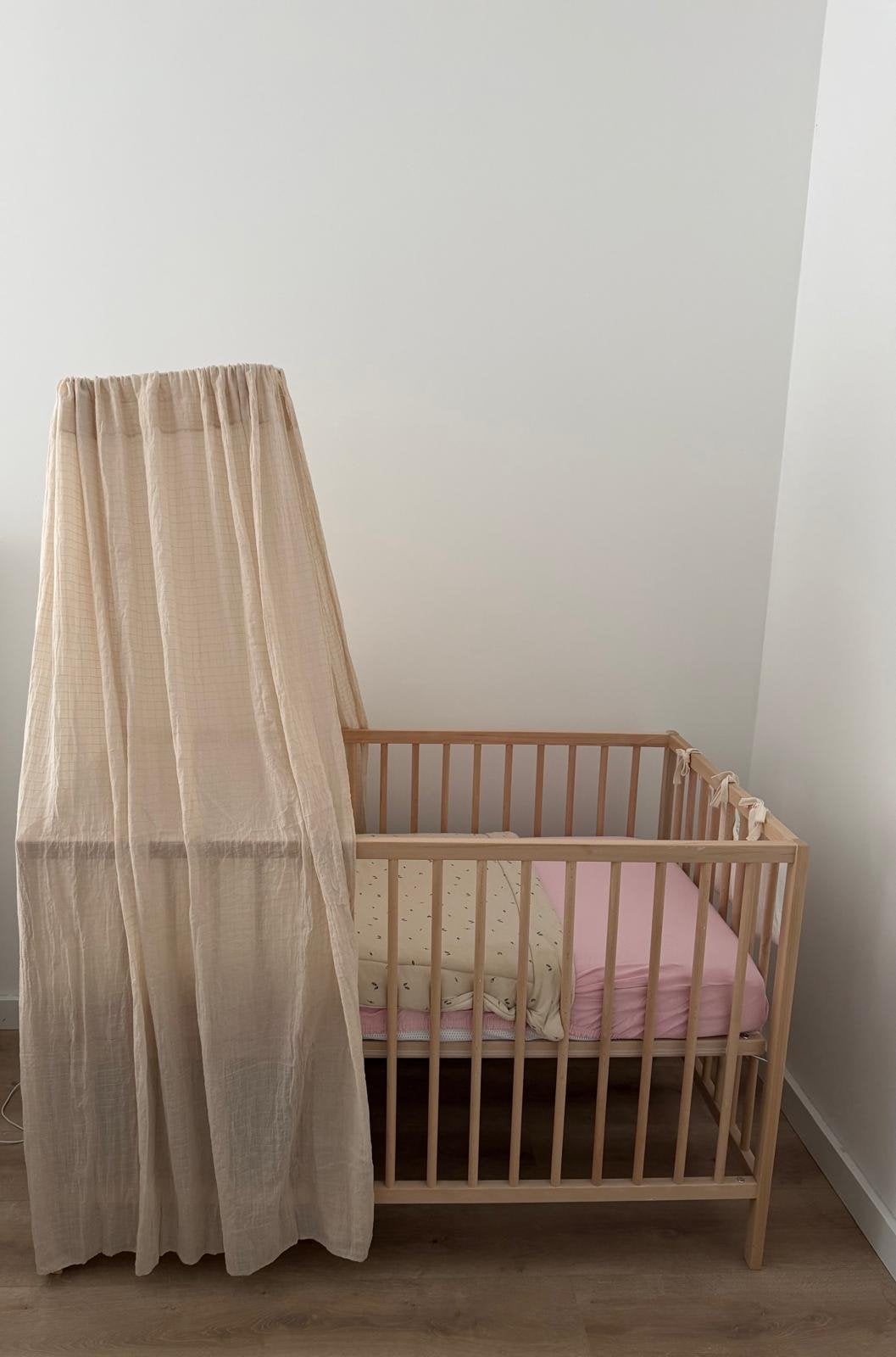 Jollein Sluier Vintage Nougat - Bed Hemeltje 155cm, Ophalen, Zo goed als nieuw, Ledikant