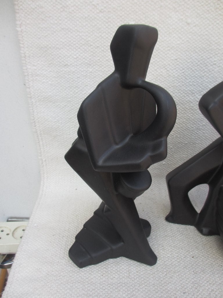 Vintage drie JAZZ spelers keramiek [Flora] jaren 80, Antiek en Kunst, Ophalen of Verzenden