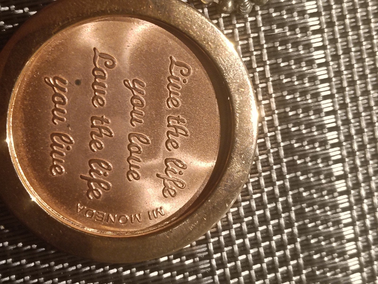 mi moneda ketting met hanger, Ophalen of Verzenden, Zo goed als nieuw, Zilver, Overige materialen