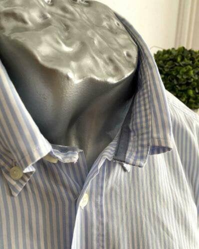 Ledub overhemd korte mouw maat 41, Kleding | Heren, Overhemden, Ophalen of Verzenden, Zo goed als nieuw, Blauw, Halswijdte 41/42 (L)