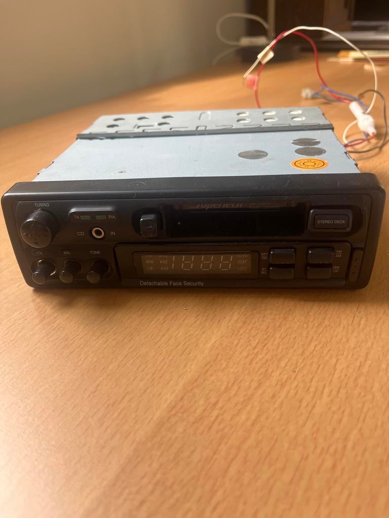 Supertech autoradio met cassettedeck, Auto diversen, Ophalen of Verzenden, Gebruikt