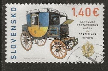 Slowakije 124, postkoets2, Verzenden, Overige landen, Gestempeld