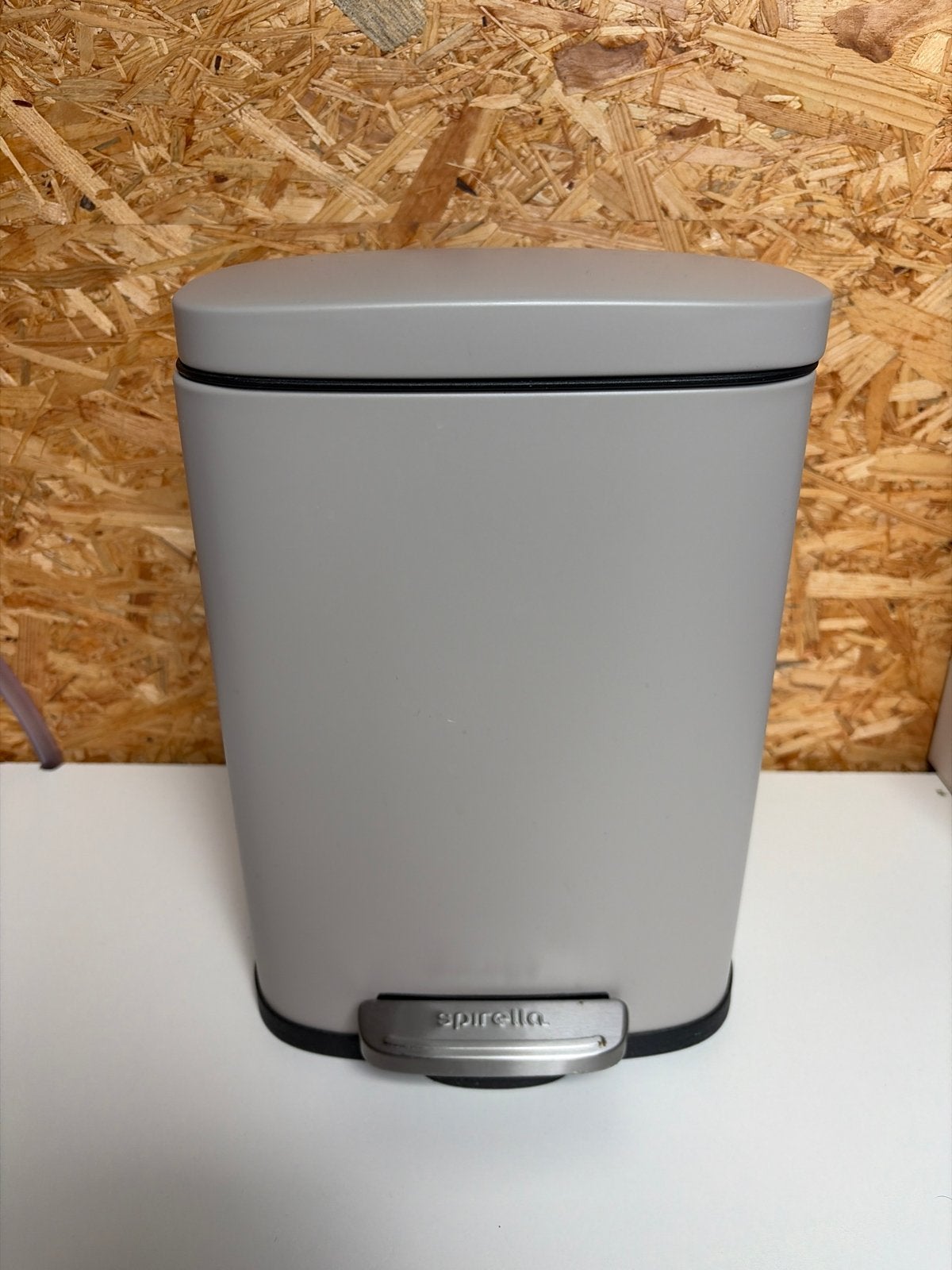 Spirella pedaalemmer matt taupe voor toilet/badkamer, Ophalen, Gebruikt, Met pedaal, Minder dan 10 liter