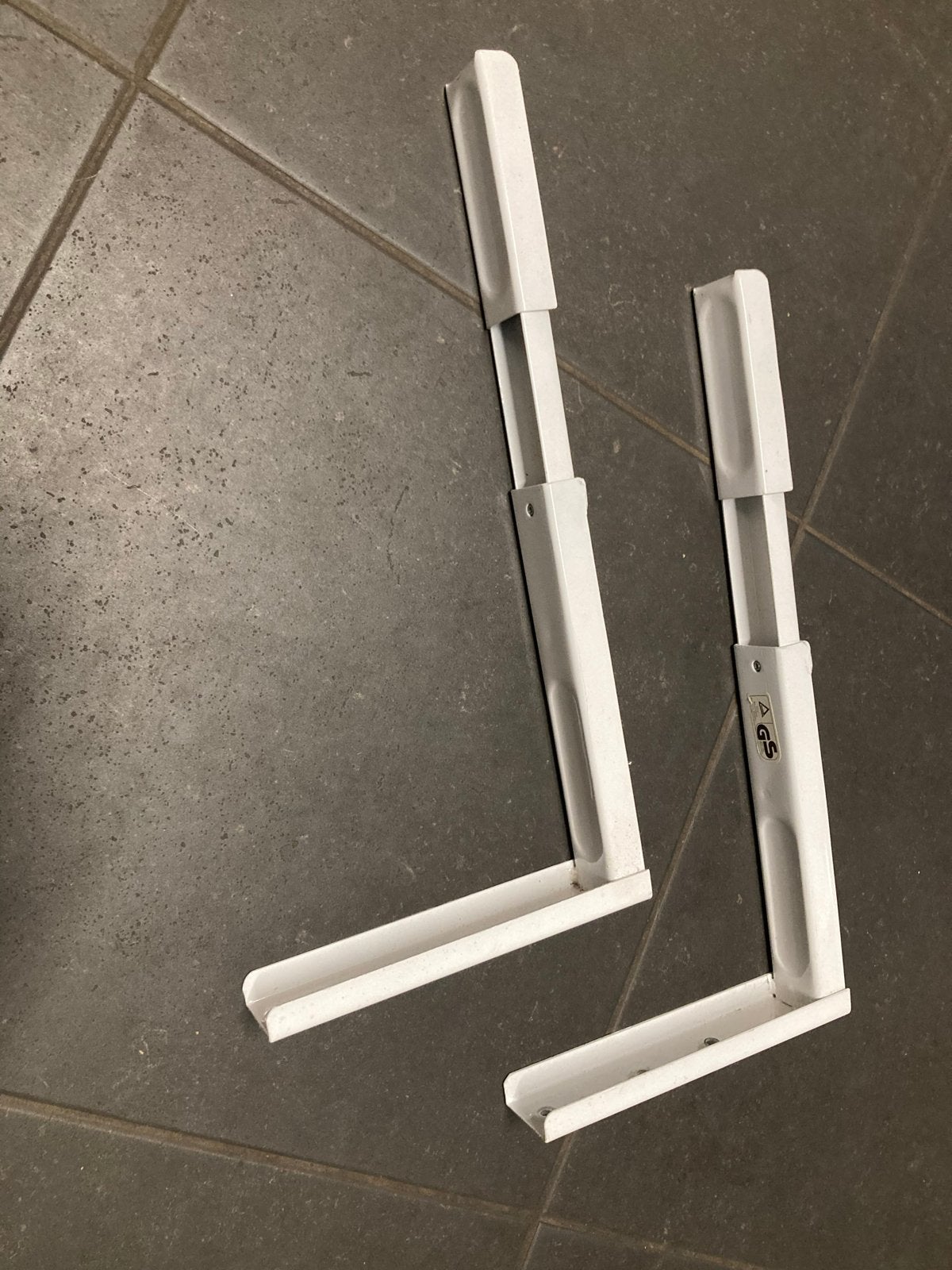 Magnetron muursteunen wit - verstelbaar (36-45 cm), Ophalen of Verzenden, Zo goed als nieuw
