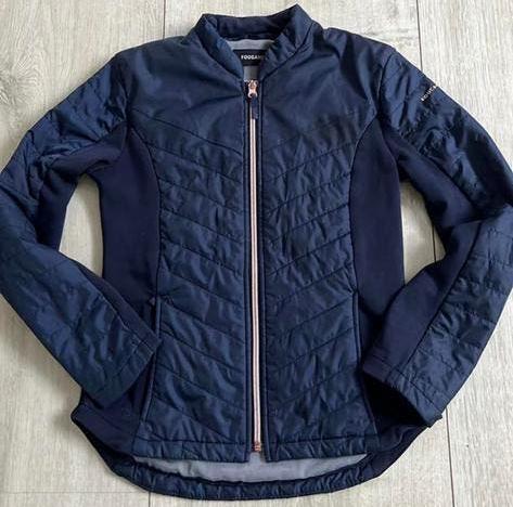 Zgan donkerblauw tussenjasje meisje 140/146, Dieren en Toebehoren, Paardrijkleding, Ophalen of Verzenden, Zo goed als nieuw, Overige soorten