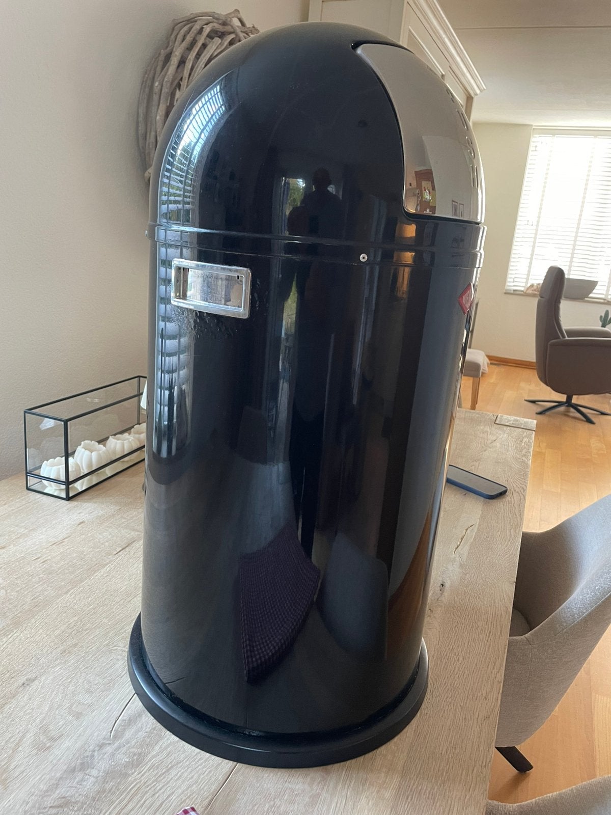 Wesco zwarte  afvalemmer 60 lier, 40 liter of meer, Ophalen, Zo goed als nieuw