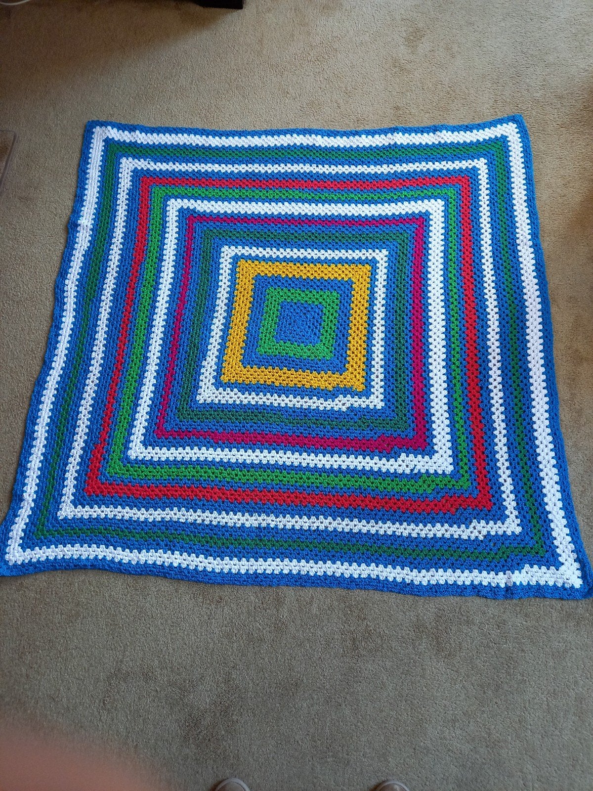Handgehaakte plaid 130x130 cm, Ophalen of Verzenden, Nieuw
