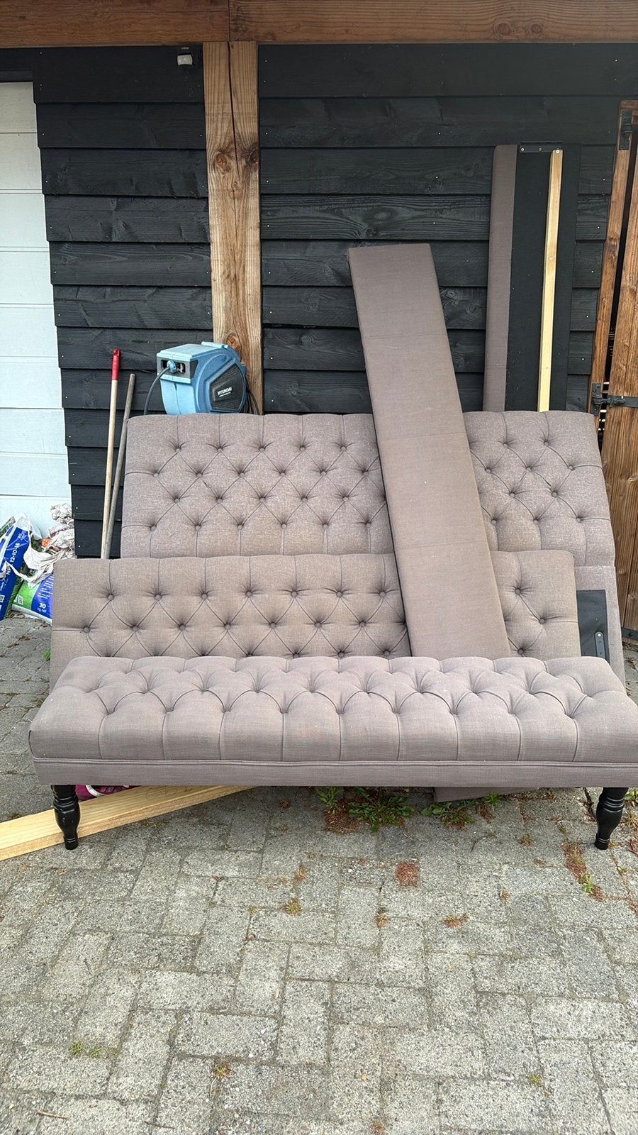 Tweepersoons bed ombouw, Huis en Inrichting, Slaapkamer | Bedden, Ophalen, Gebruikt, Overige kleuren, Tweepersoons