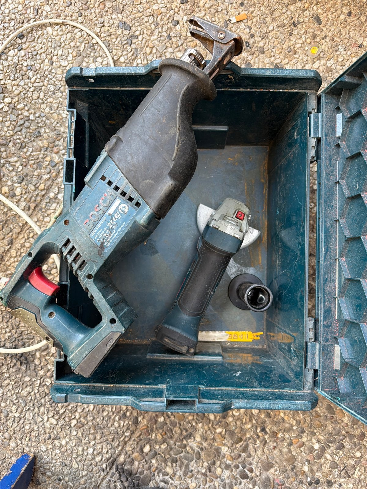 Bosch Reciprozaag en Haakse Slijper in Koffer, Ophalen of Verzenden, Gebruikt