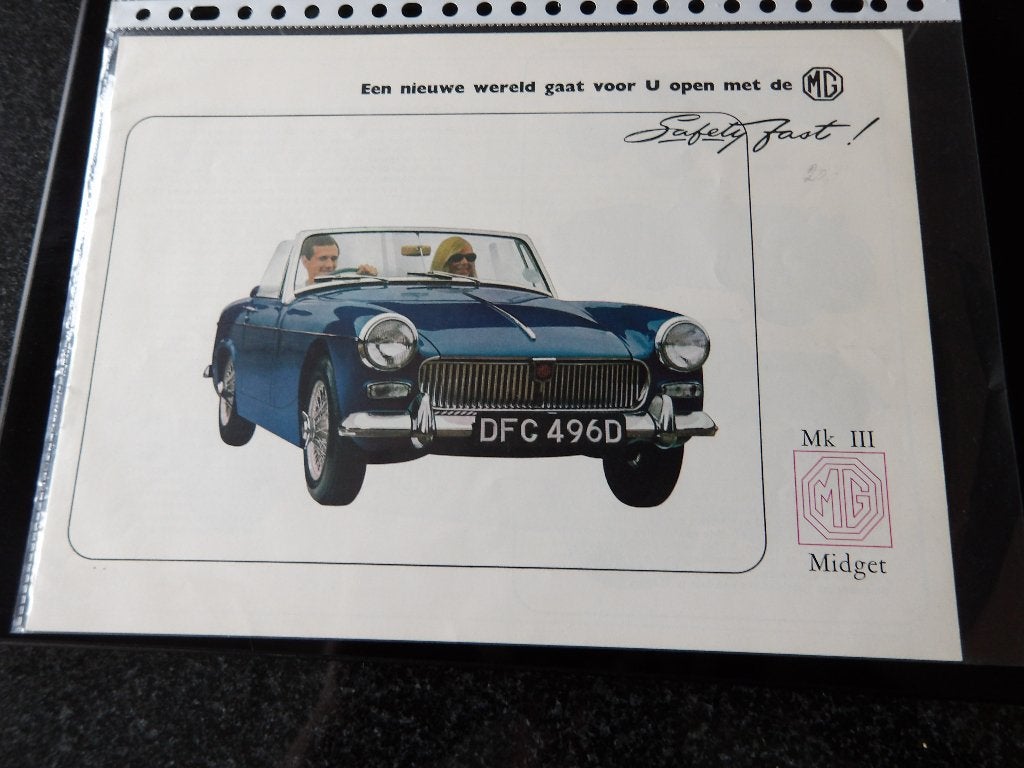 Originele MG Midget Mk III folder (1966-1974), Ophalen of Verzenden, Overige merken, MG, Zo goed als nieuw