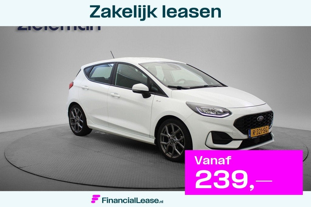 Ford Fiesta 1.0 EcoBoost Hybrid ST-Line - Carplay, Cruise, T, 125 pk, Gebruikt, Met garantie (alle), Origineel Nederlands