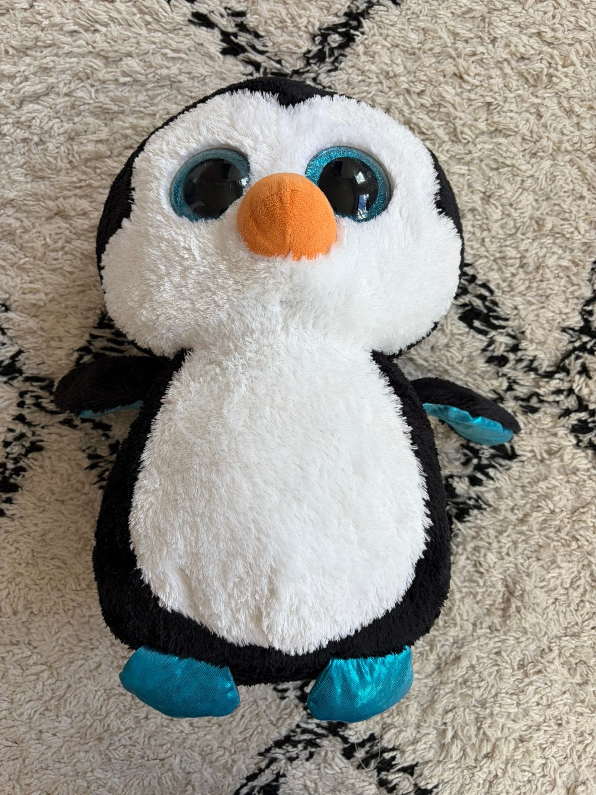 TY Beanie Boo Waffles XL 42 cm pinguïn – grote knuffel, Ophalen of Verzenden, Zo goed als nieuw, Overige typen
