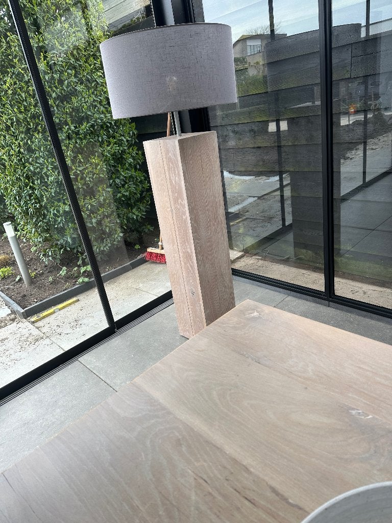 Staande lamp, Ophalen of Verzenden, Zo goed als nieuw, Hout, 100 tot 150 cm