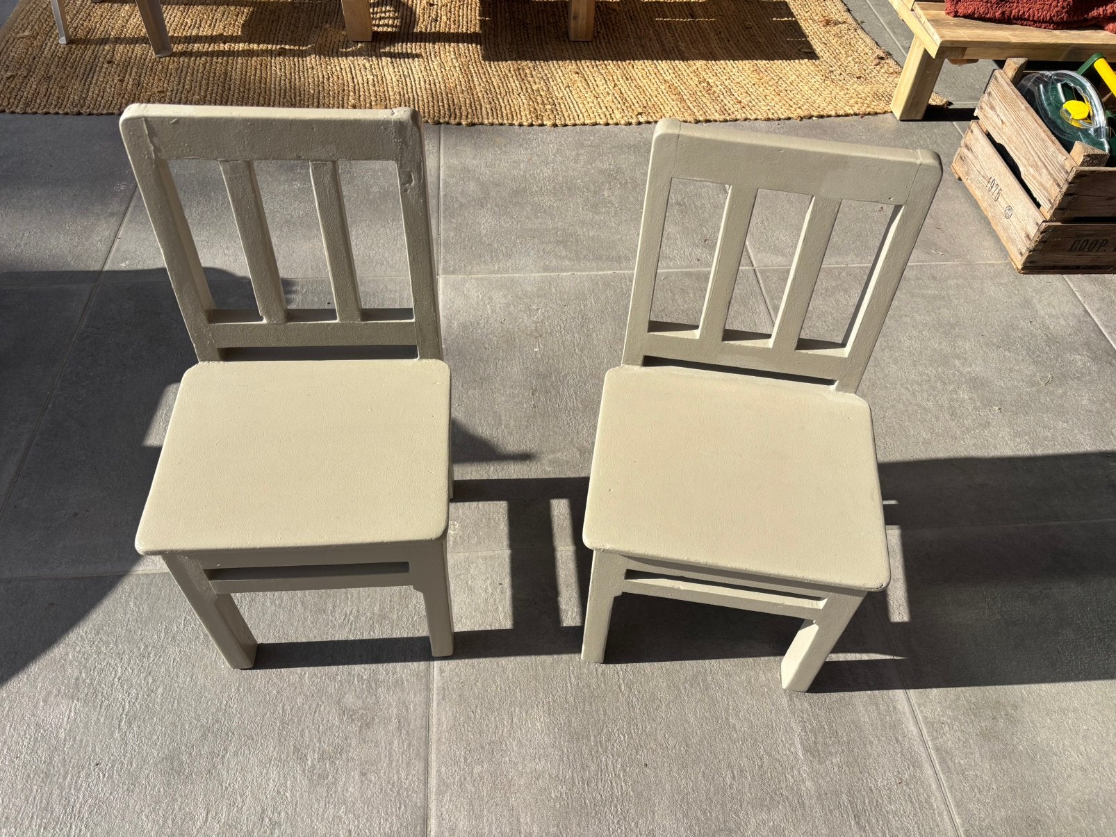 2 beige kinder stoeltjes, Ophalen, Zo goed als nieuw, Stoel(en)