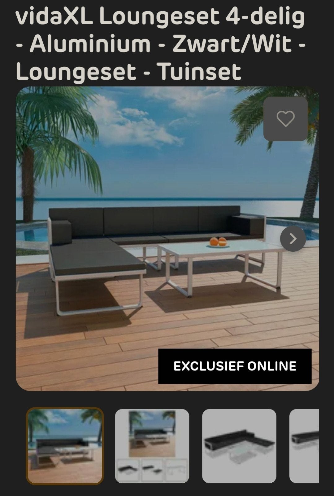 Loungeset 4-delig, Ophalen, Zo goed als nieuw