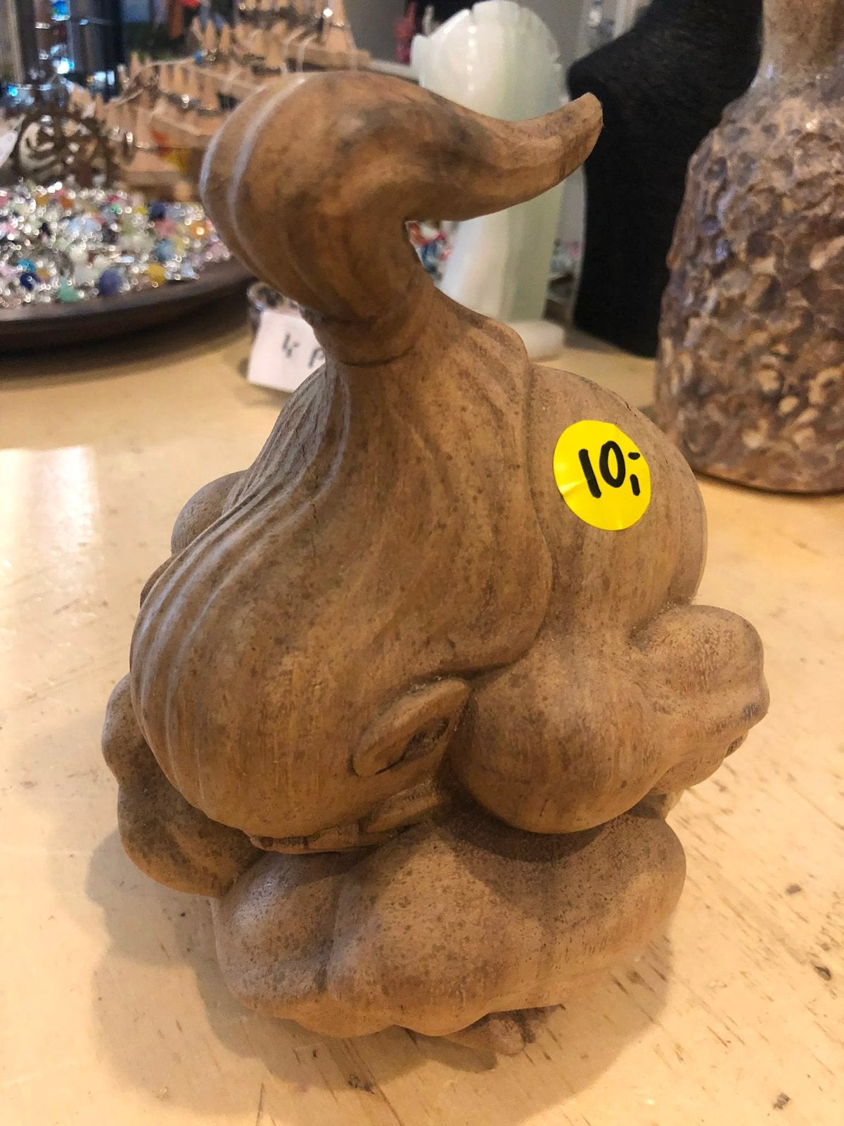 Houten Yogi vrouw, Verzamelen, Beelden en Beeldjes, Ophalen of Verzenden, Zo goed als nieuw, Mens