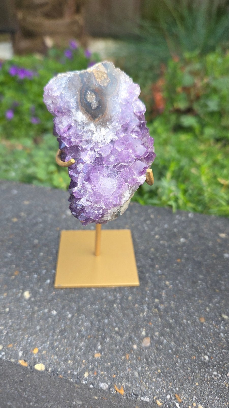 Speciale Amethist met Stalactiet - 12 cm hoog, Verzamelen, Ophalen of Verzenden