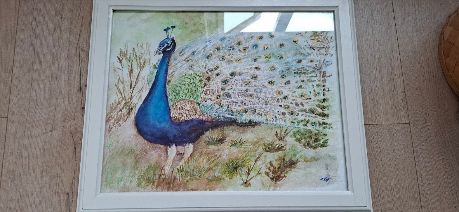 Aquarel met lijst, Ophalen