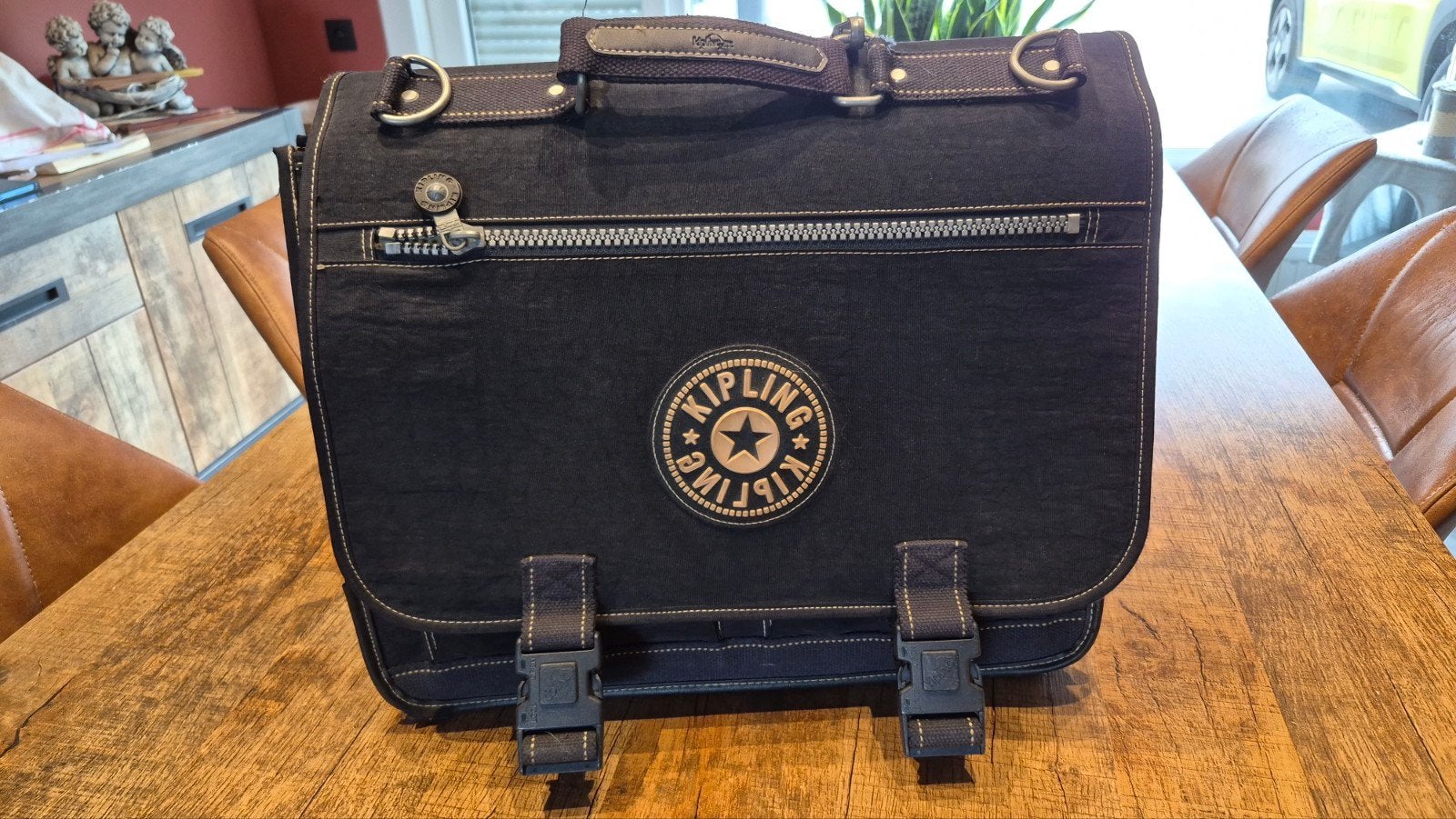 Kipling Aktetas/Boekentas - Zwart, Zo goed als nieuw, Zwart, Aktetas of Boekentas, Zo goed als nieuw, 30 tot 40 cm